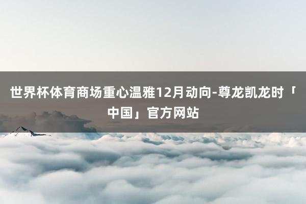 世界杯体育商场重心温雅12月动向-尊龙凯龙时「中国」官方网站